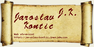 Jaroslav Kontić vizit kartica
